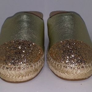 Kate Spade New York Gold Glitter Slip-On Closed To